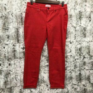 LILA RYAN Deep Coral Skinny Cuffed Womens Jeans 28P